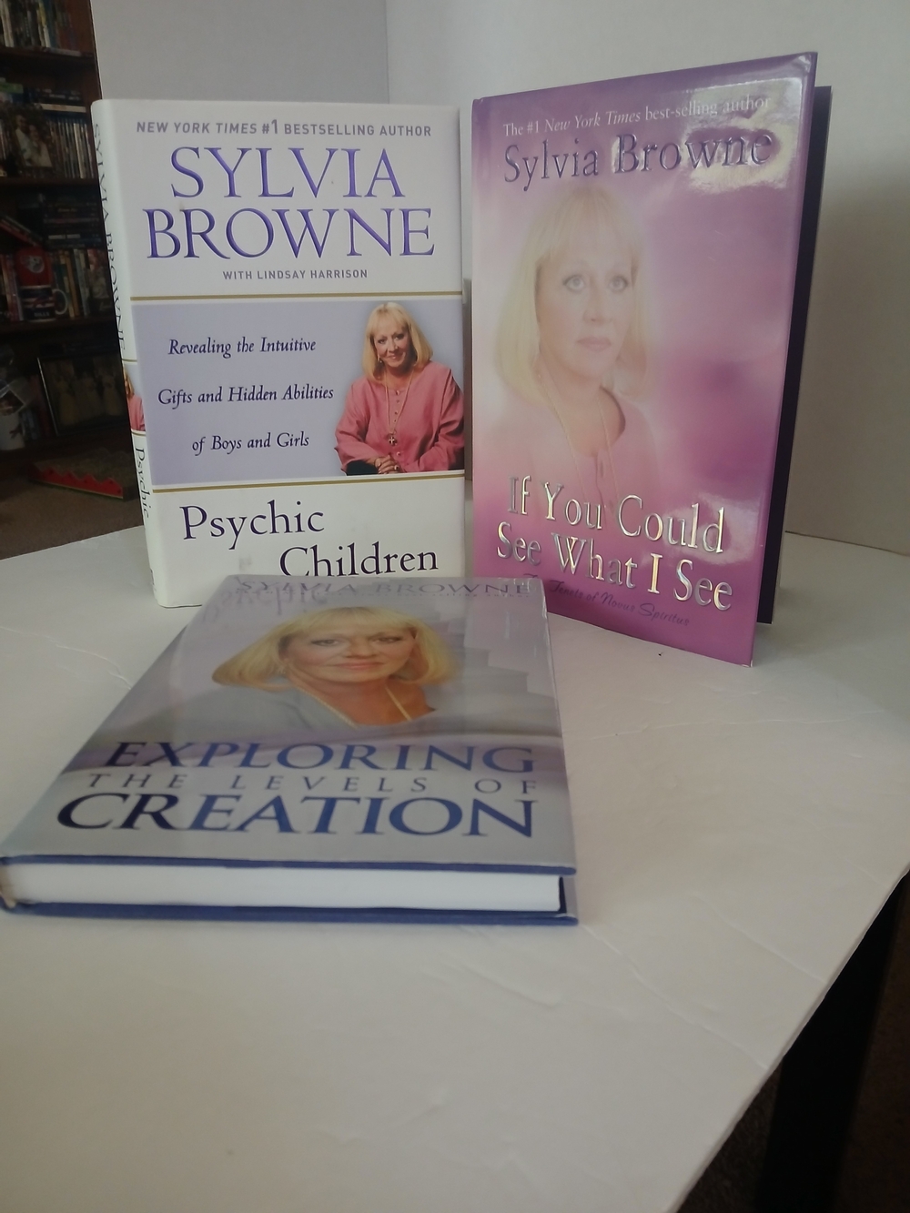 Sylvia Browne Hardcover Book Lot - White & Pink Covers